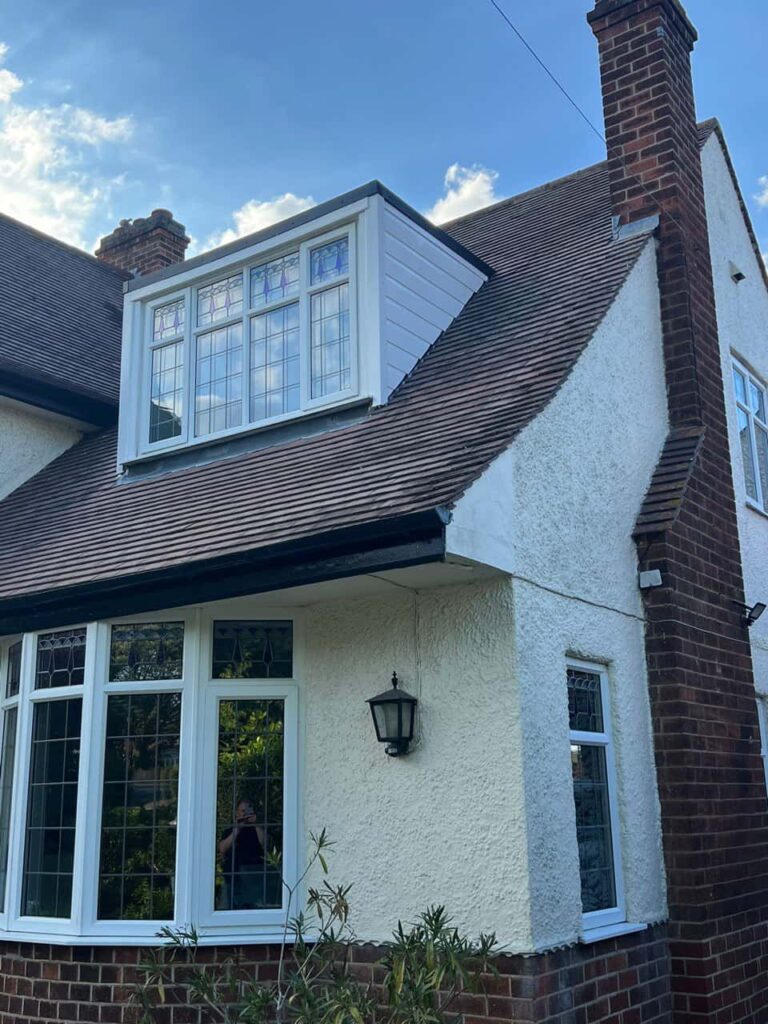 This is a photo of a dormer window which has just had some repairs carried out where the roof and the dormer meet. Works carried out by TRP Roofing Hedon